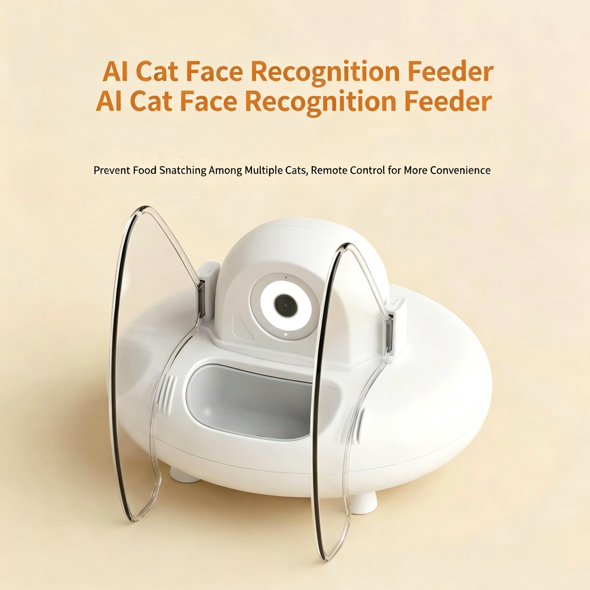 AI Face Recognition Smart Pet Feeder – Multi-Cat Automatic Dispenser, 6-Meal Compartments, Camera & App Control