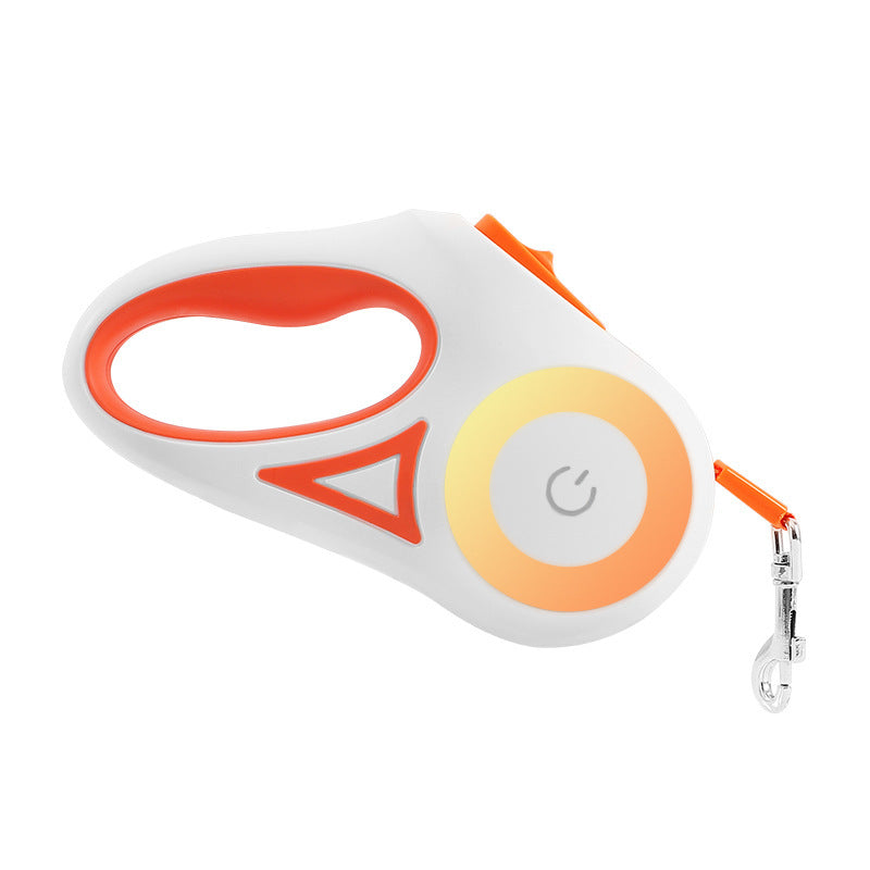 Retractable Dog Leash with LED Spotlight – Touch-Activated 100LM Light, 3M & 5M Options