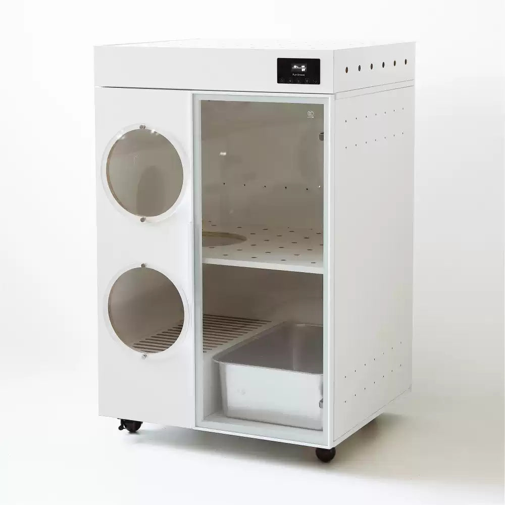 Smart Pet Drying Cabinet – Automatic Cat Grooming Cabin, 43L Capacity, Touch Control Panel, Tool-Free Setup